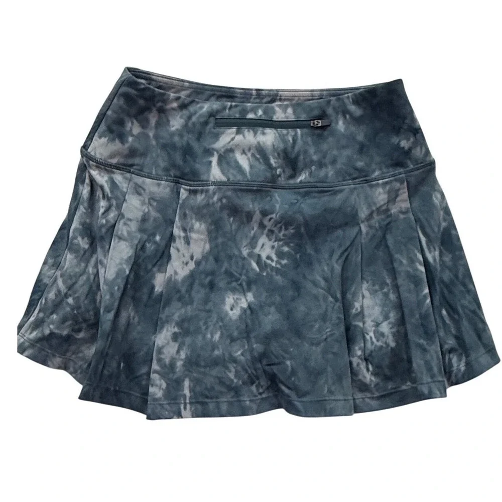 Soothfeel Skort Women S Blue Tie Dye Pleated Athletic Tennis Golf Skirt‎ Pocket